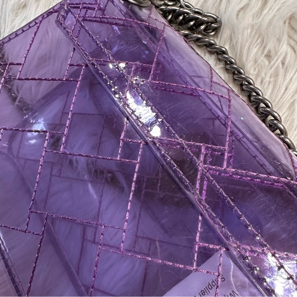 Kurt Geiger • Transparent Purple Jelly Mini Kensington Purse - Picture 11 of 16